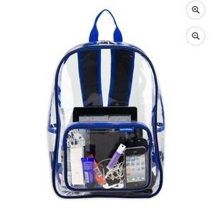 Eastsport Spark Clear Backpack 🎒, Cobalt Blue/Graphite